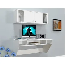 Wall-mounted computer desk Comfy-Home AirTable-II Kit DB, white